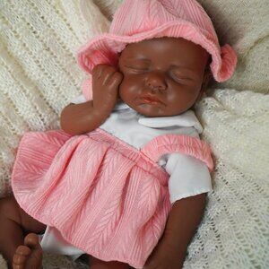 💫  Reborn Baby Dolls Tan Full Silicone Real Life Veins Sleeping Pose Kids Gift